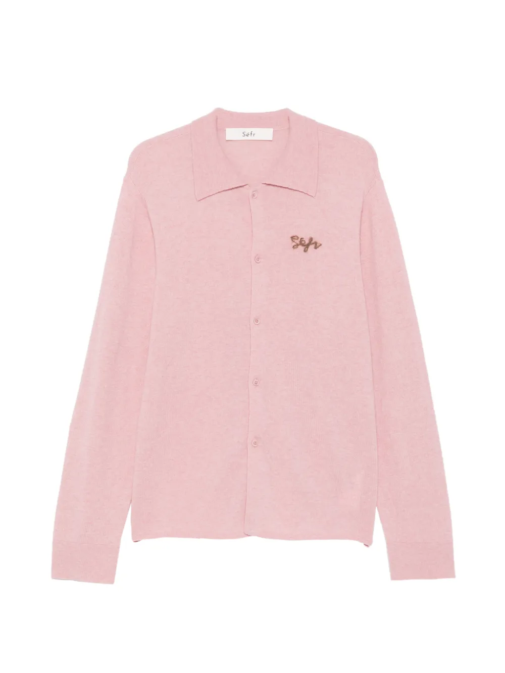 Séfr cardigan à logo brodé - Rose Séfr cardigan à logo brodé - Rose