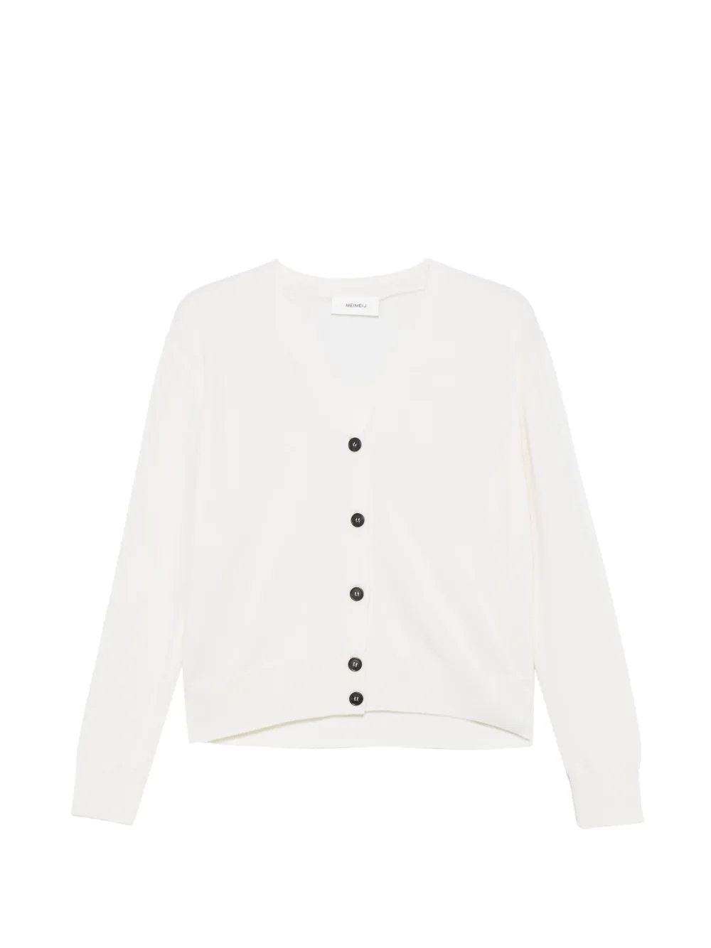 MeimeiJ scarf-detail V-neck cardigan - White