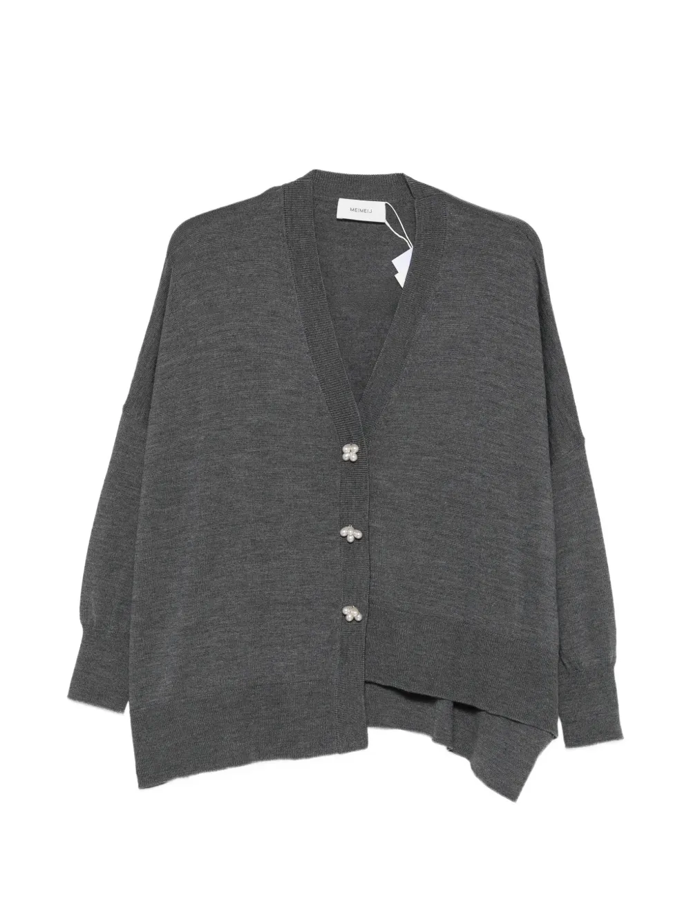 MeimeiJ faux-pearl-embellished cardigan - Grey