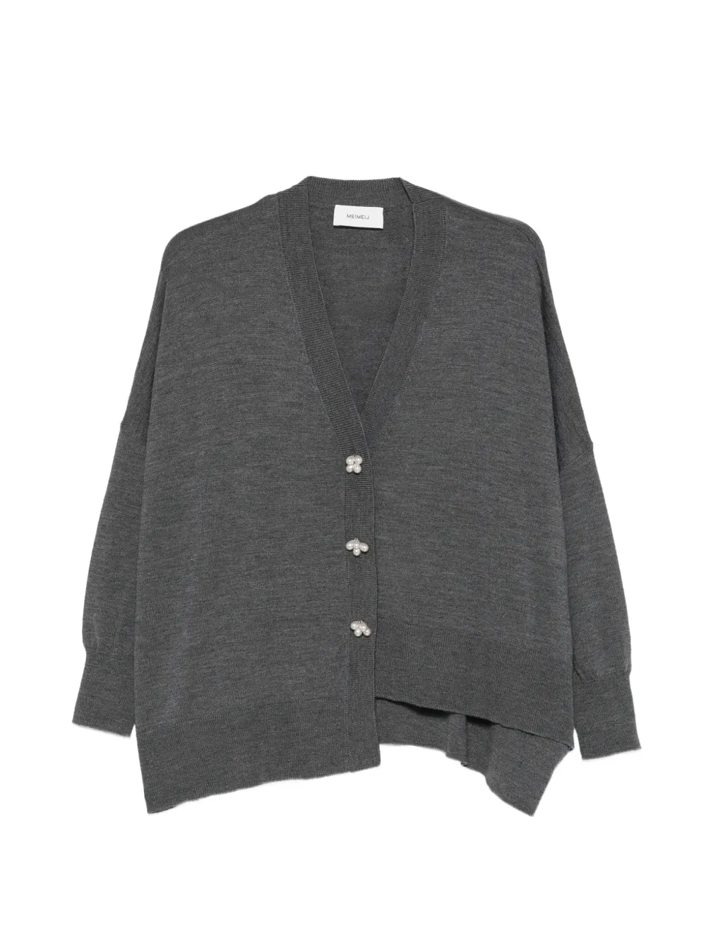 MeimeiJ faux-pearl-embellished cardigan - Grigio