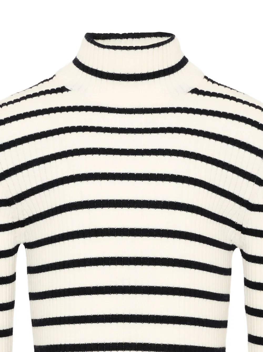 Fendi Kids striped ribbed-knit sweater Beige