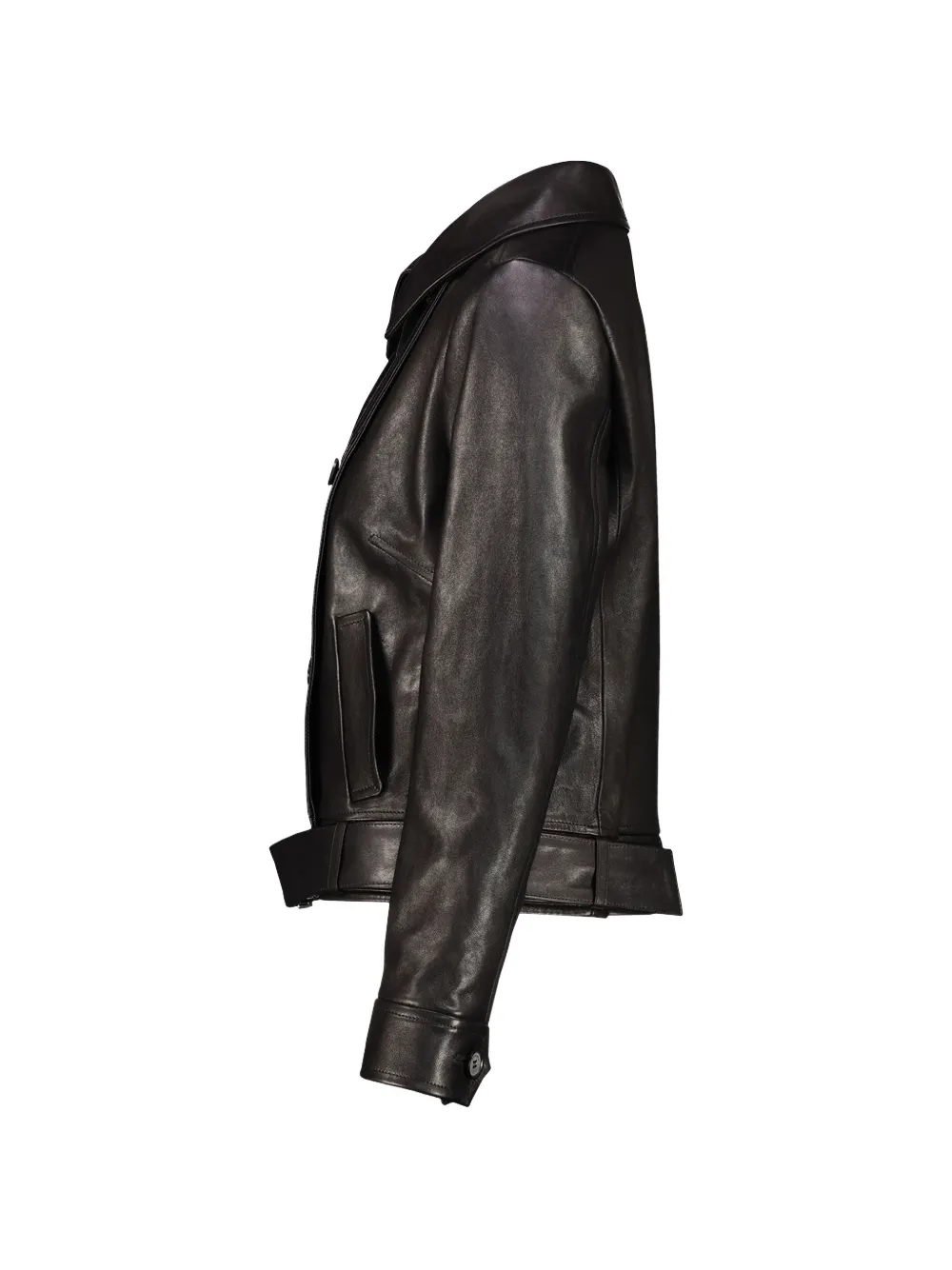 Magda Butrym belted leather jacket - Schwarz