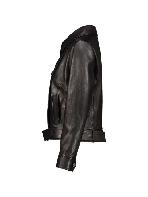 Magda Butrym belted leather jacket