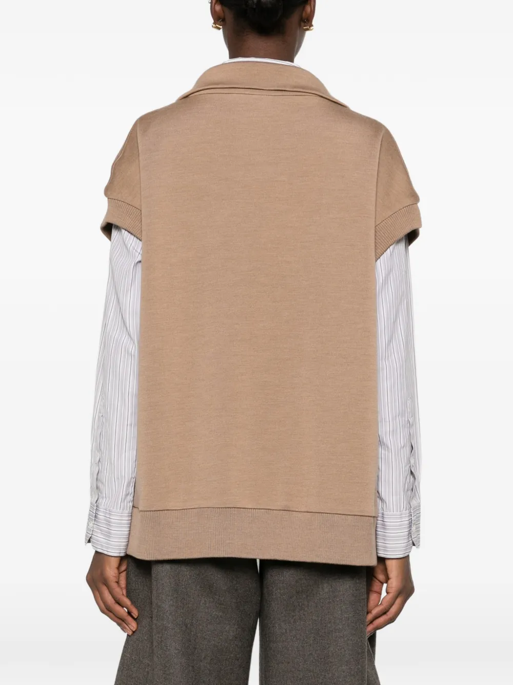 Max Mara drawstring high-neck gilet Beige