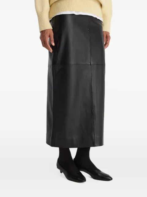 Róhe falda midi de piel