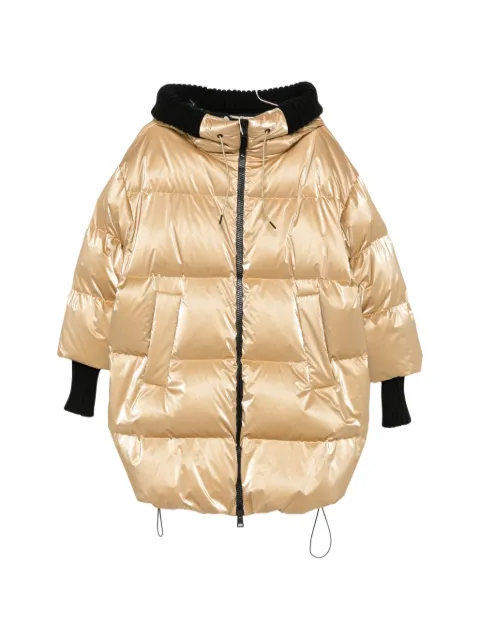 Herno quilted metallic puffer coat
