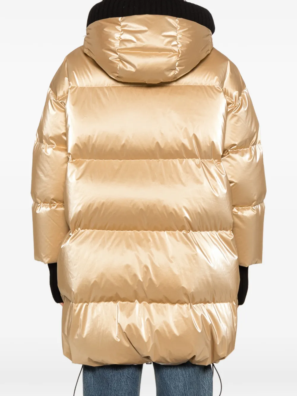Herno quilted metallic puffer coat Goud