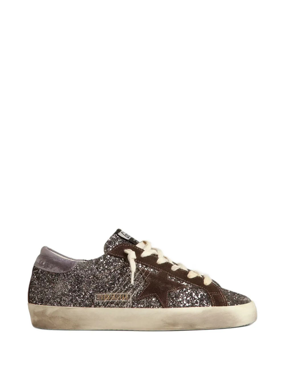 Golden Goose Super-Star glitter-effect sneakers - Marrone