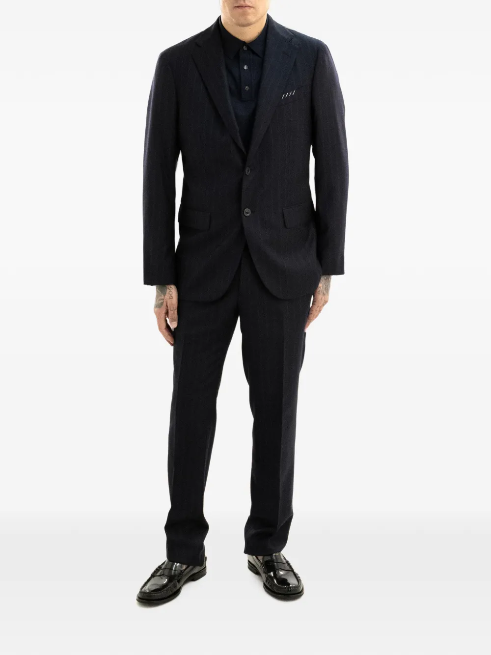 Boglioli pinstripe-pattern single-breasted suit Blauw