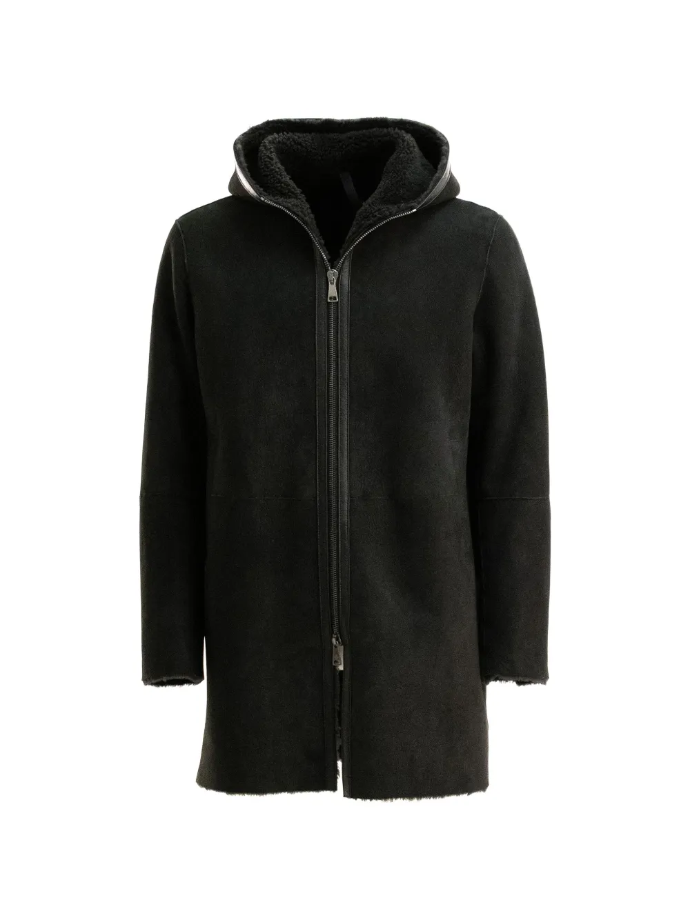 Tagliatore Cappotto Wilson in shearling con cappuccio - Nero