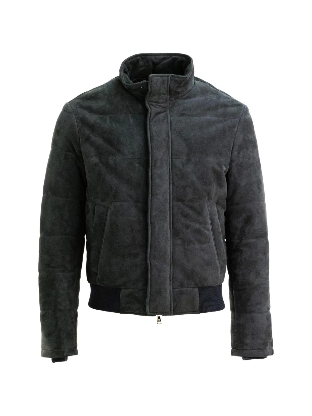 Tagliatore Gesteppte Jacke aus Wildleder - Blau