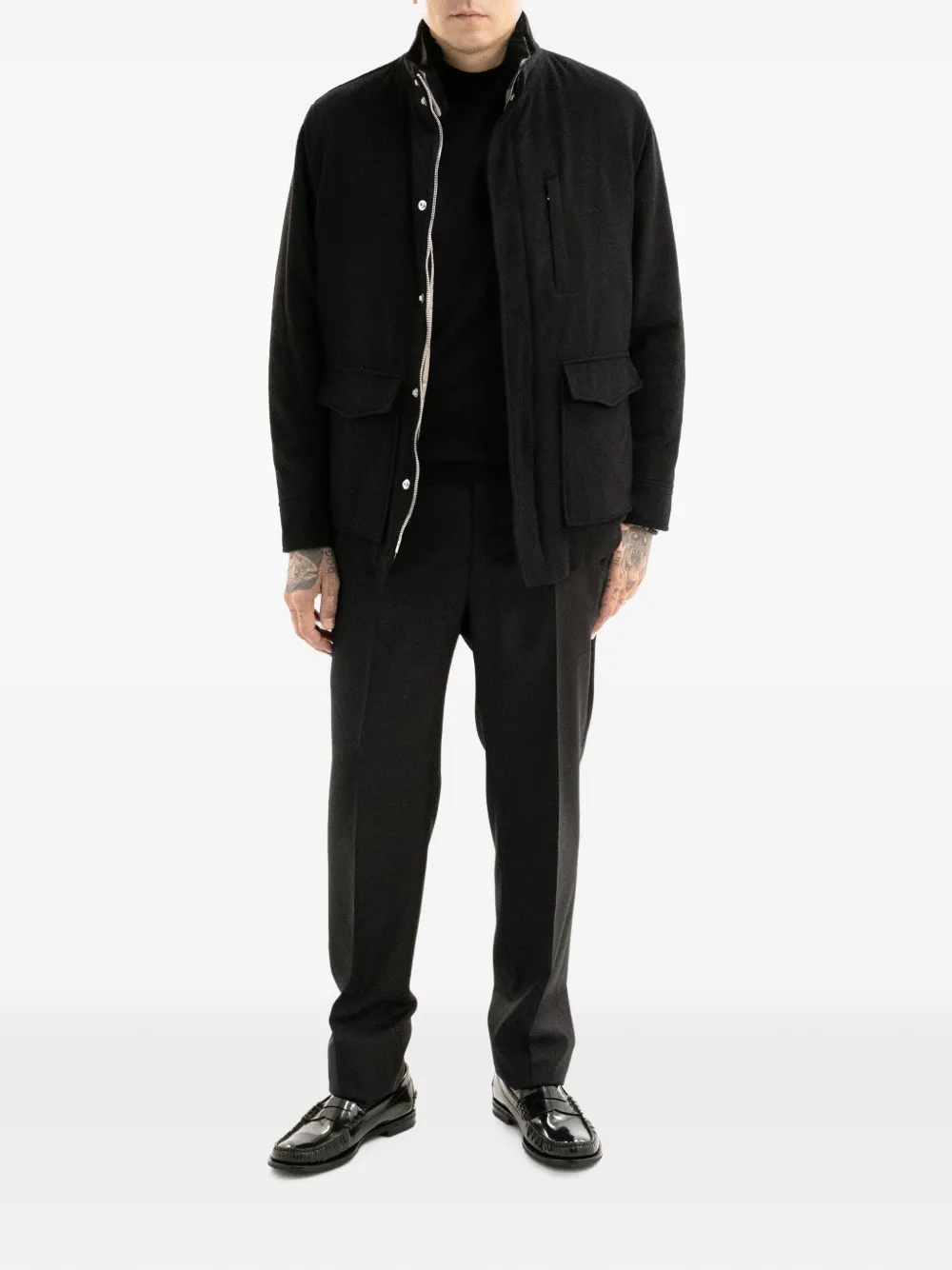 Incotex Geplooide pantalon Zwart