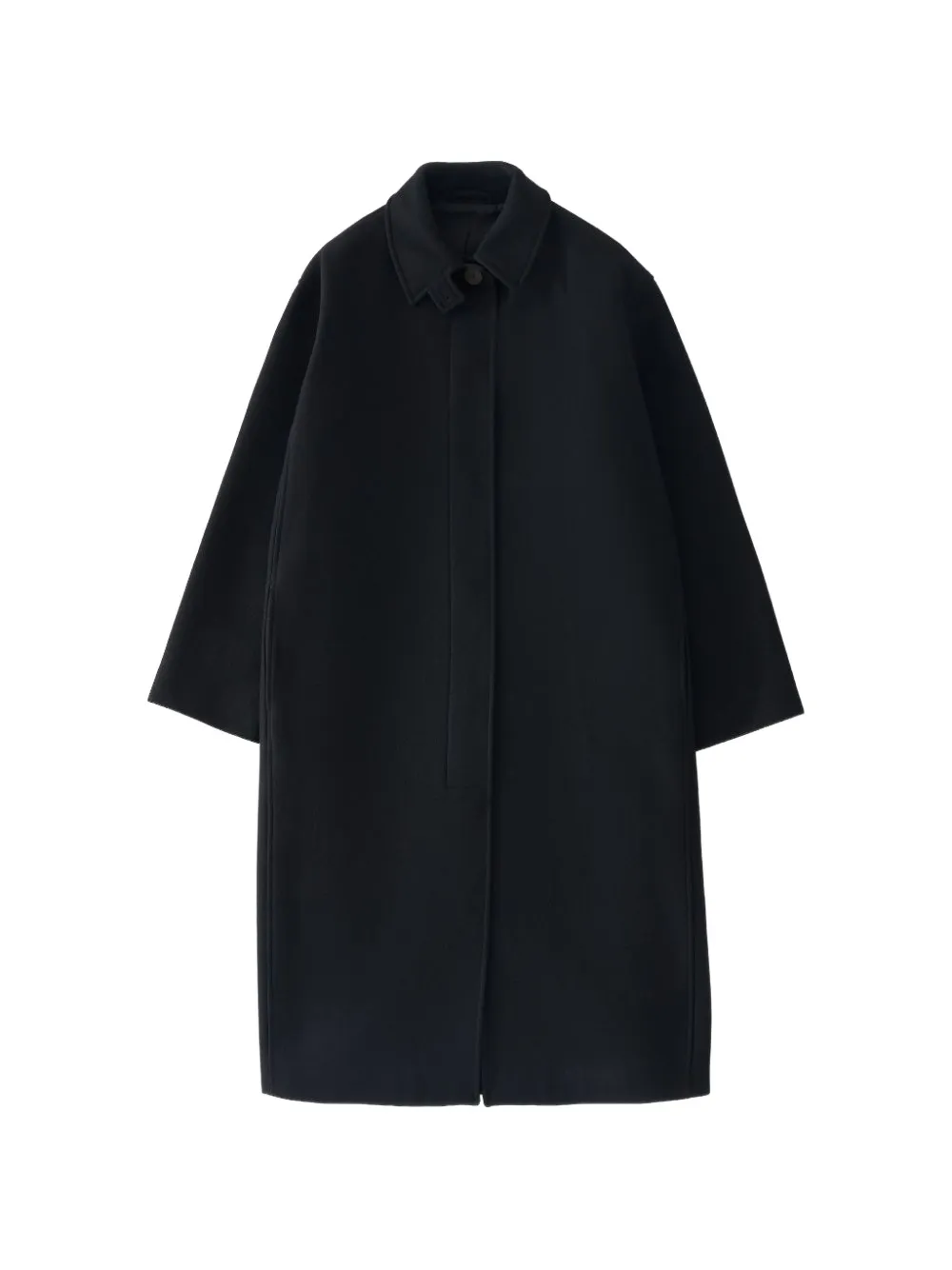 Studio Nicholson concealed-button A-line coat - Black