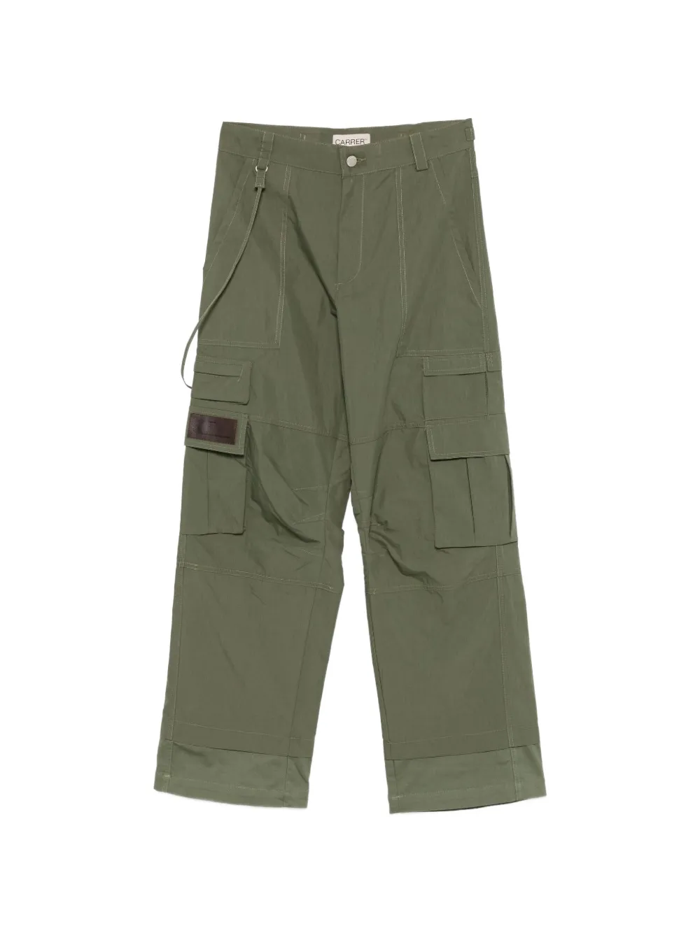 Carrer contrast-stitch multi-pocket cargo pants
