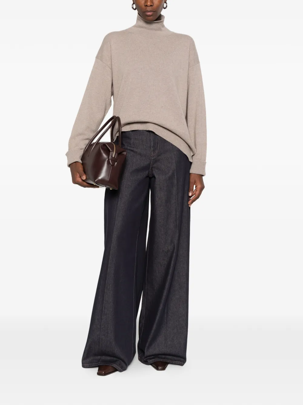 PT Torino high-neck sweater - Tons neutres