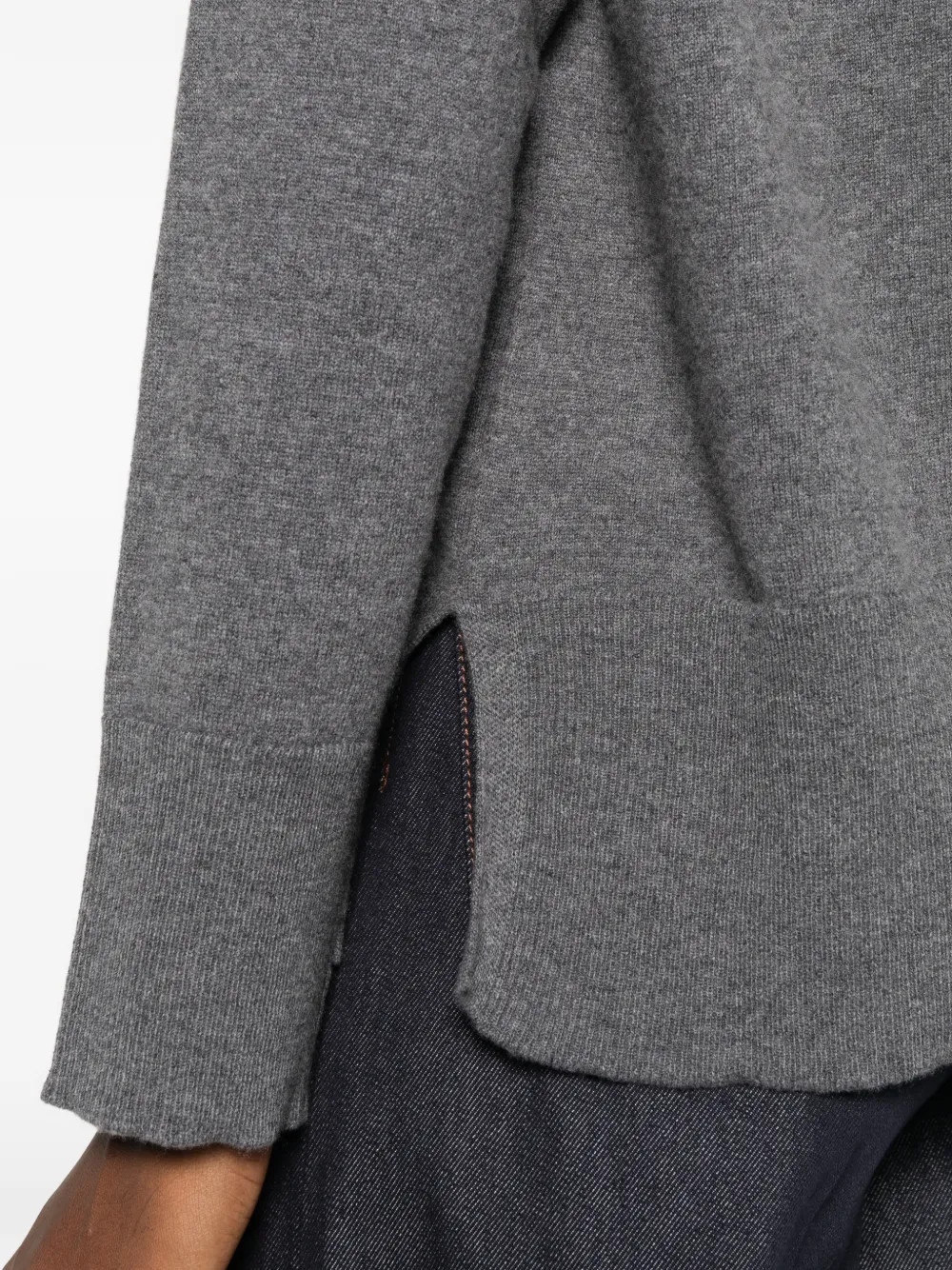 PT Torino raglan-sleeve side-slit sweater Grijs