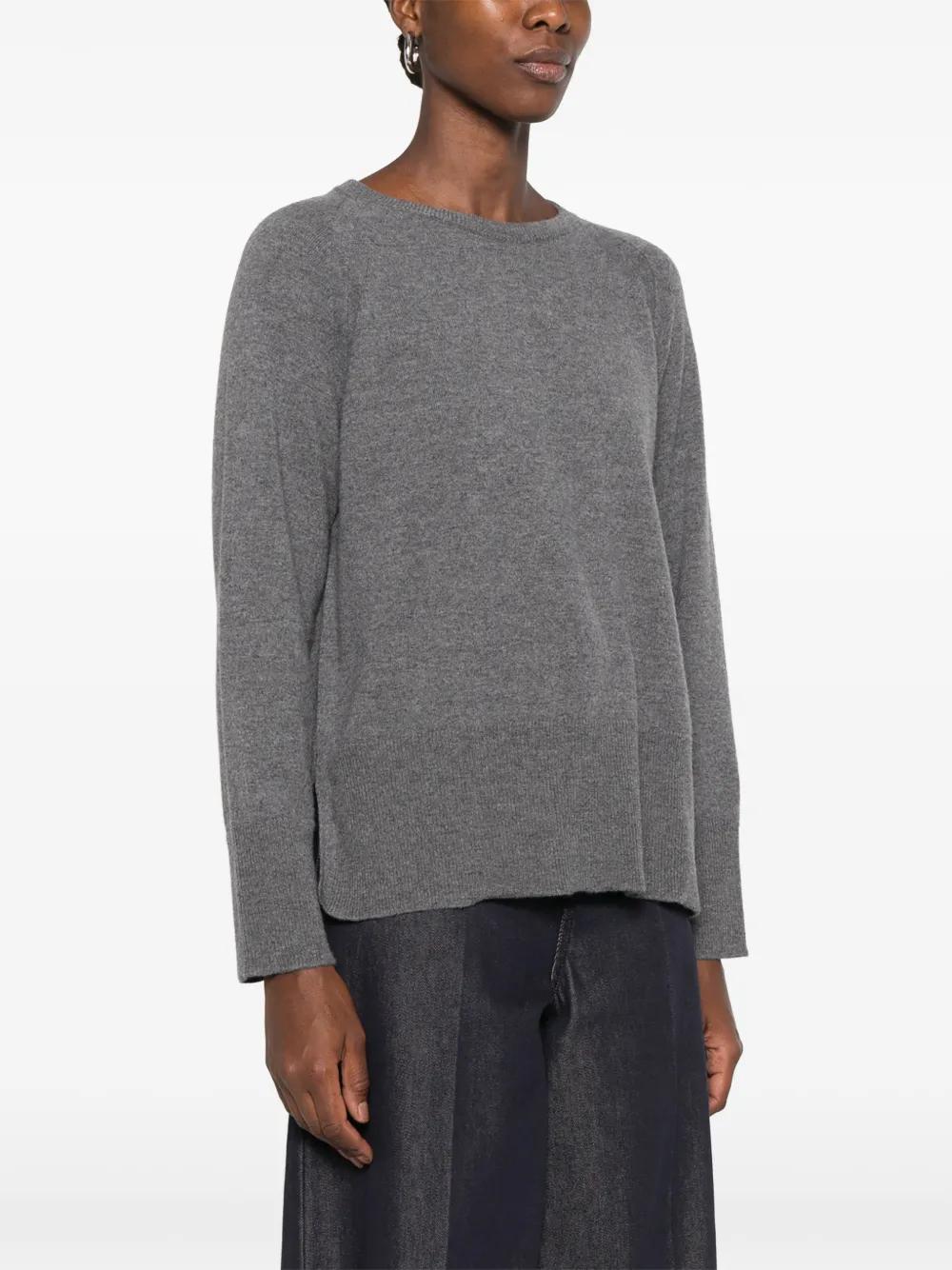 PT Torino raglan-sleeve side-slit sweater Grijs