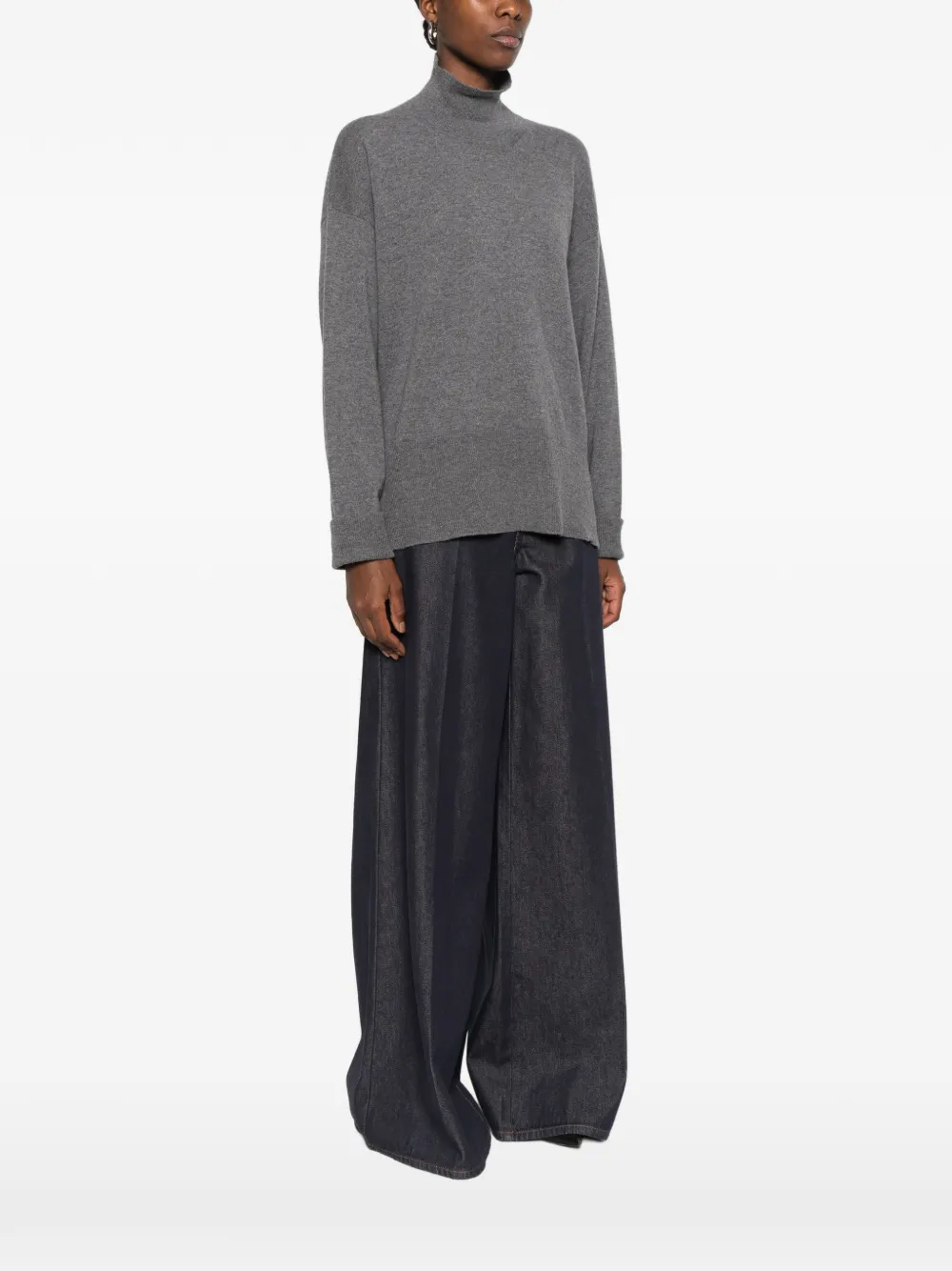 PT Torino high-neck drop-shoulder sweater Grijs