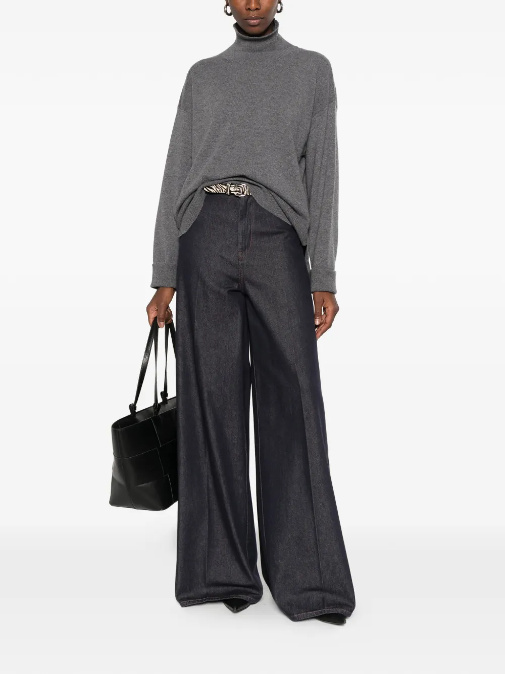 PT Torino high-neck drop-shoulder sweater Grijs
