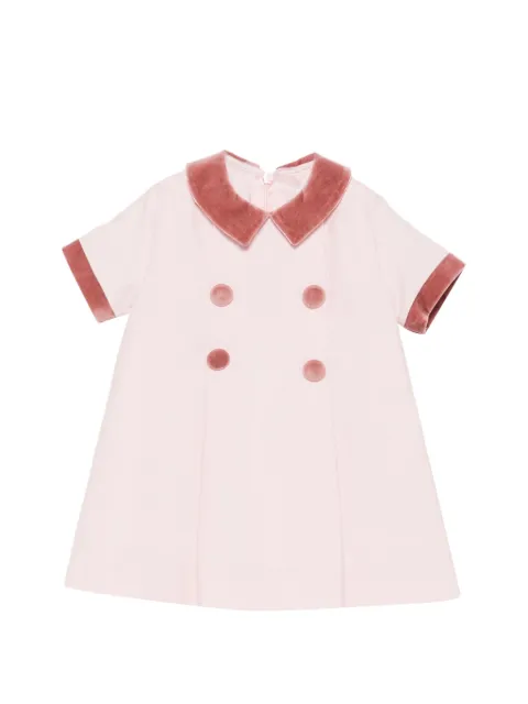 PAIO CRIPPA velvet-trim Peter Pan-collar dress