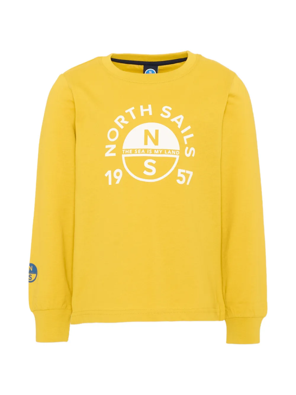 North Sails Kids logo-print long-sleeve T-shirt - Giallo