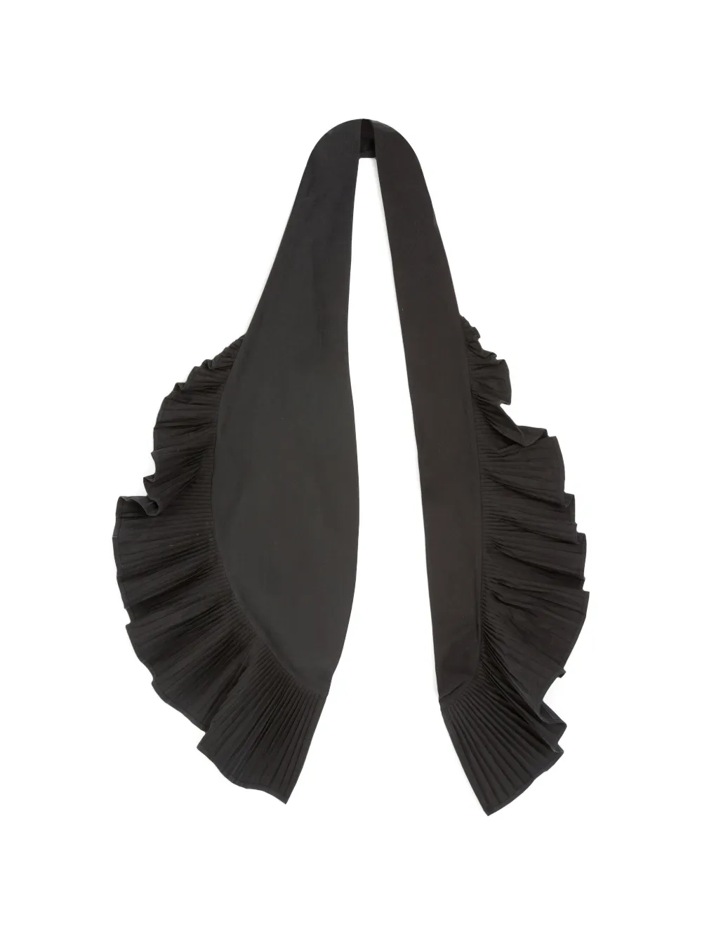 Vera Wang ruffled pleated tie - Schwarz