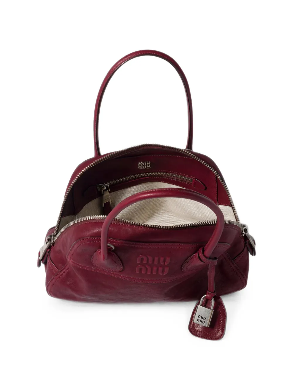 Miu Vivant leren schoudertas Rood