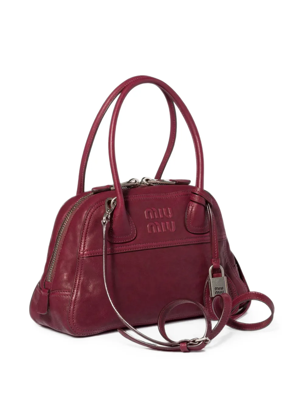 Miu Vivant leren schoudertas Rood