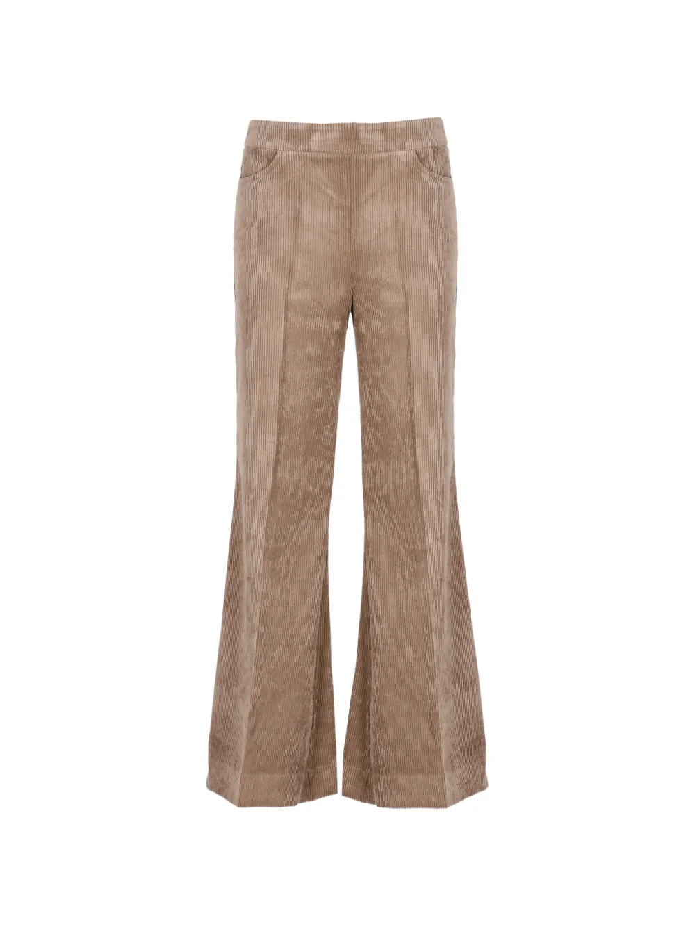 D.Exterior corduroy-effect flared trousers Bruin