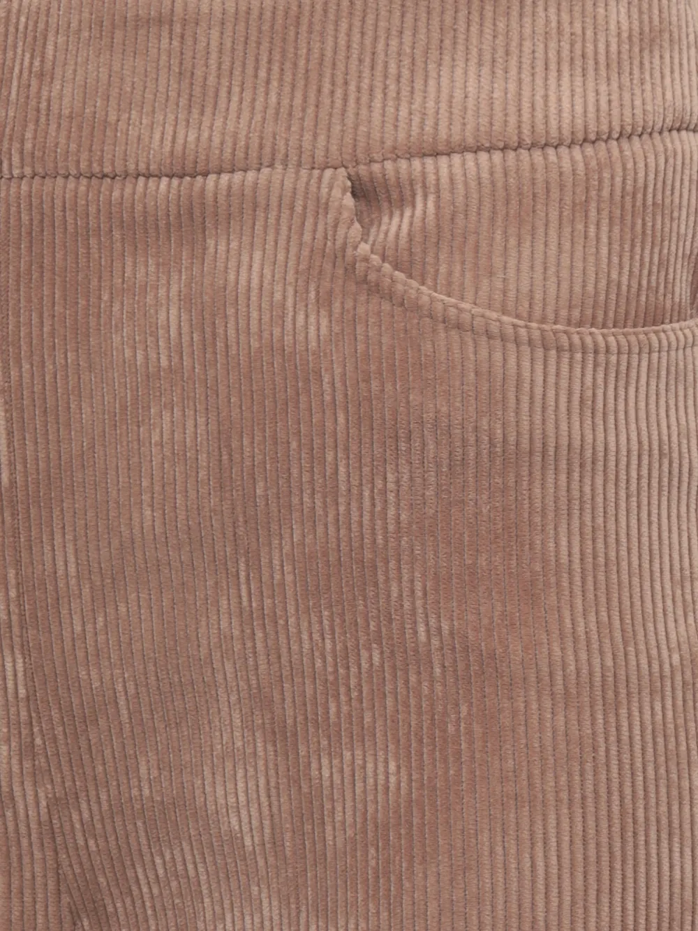 D.Exterior corduroy-effect flared trousers Bruin