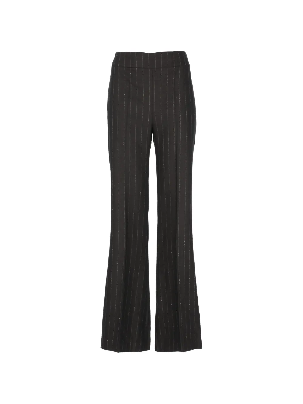D.Exterior pinstripe wide-leg trousers Zwart