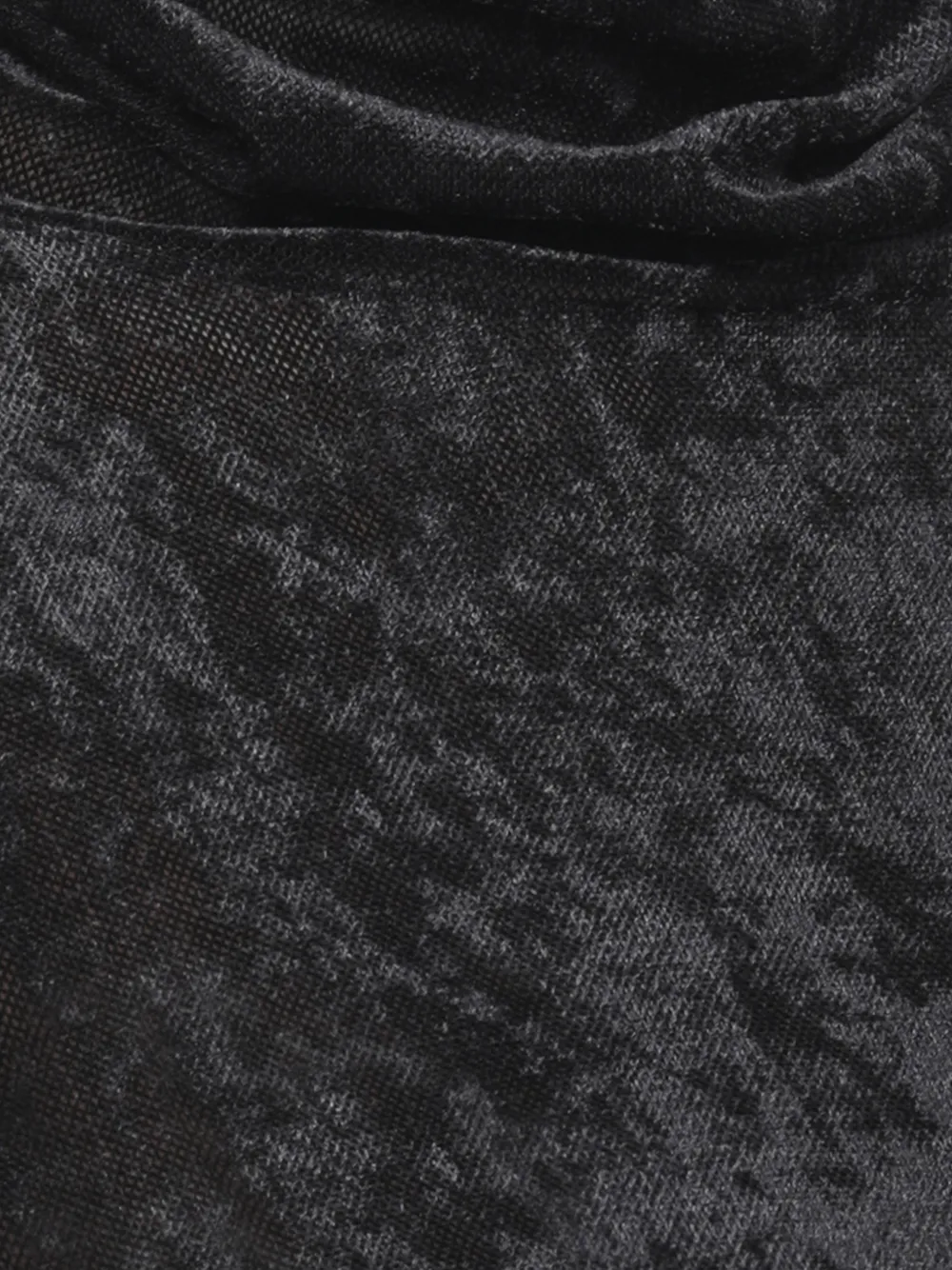 D.Exterior velvet-effect roll-neck sweater Zwart