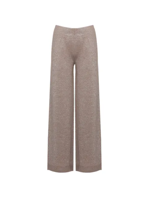 D.Exterior elasticated-waist palazzo pants