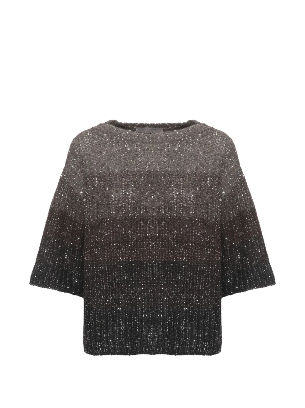 D.Exterior sequin-embellished ombre-effect sweater Bruin