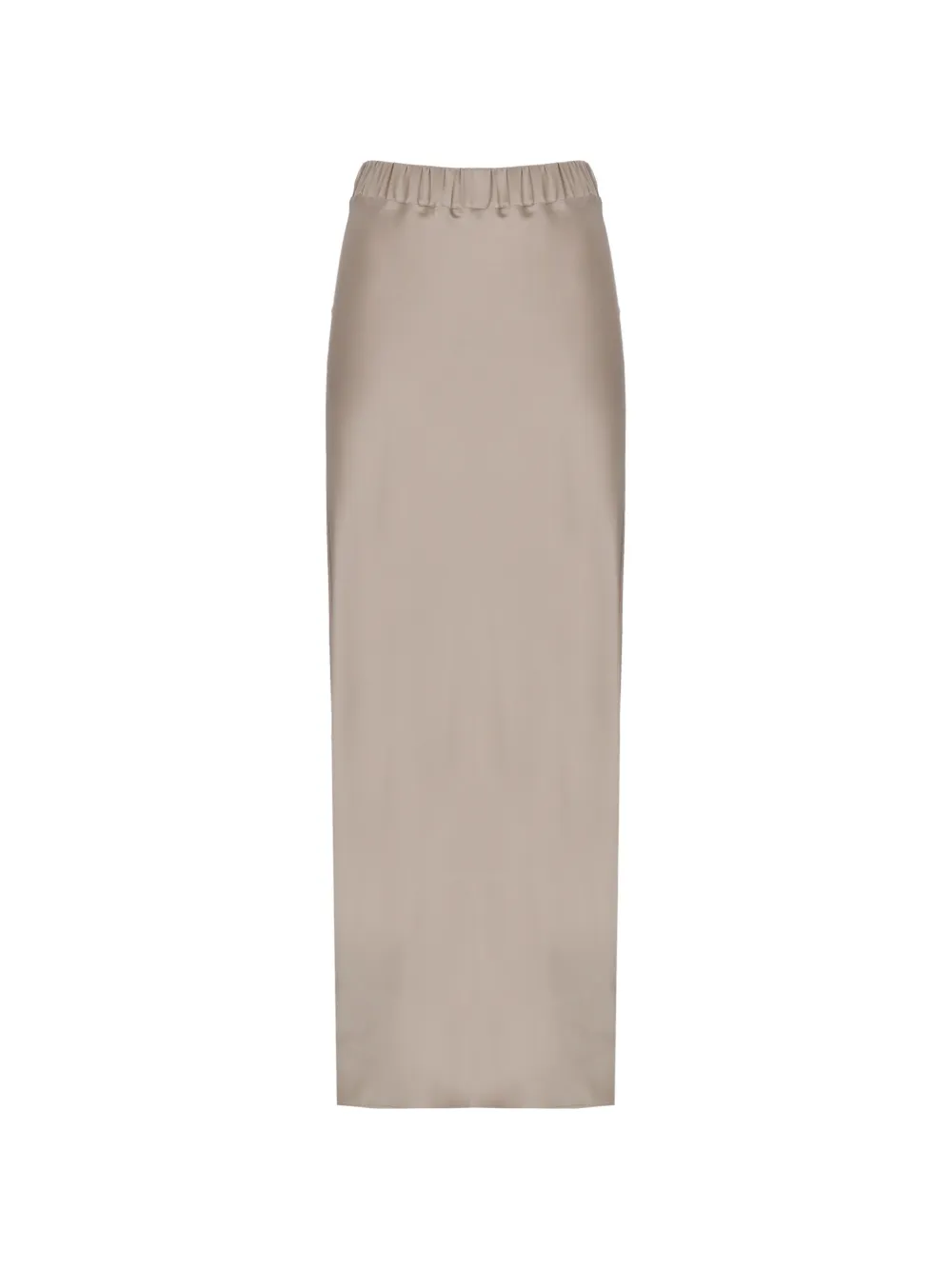D.Exterior satin-finish elasticated-waist maxi skirt - Toni neutri