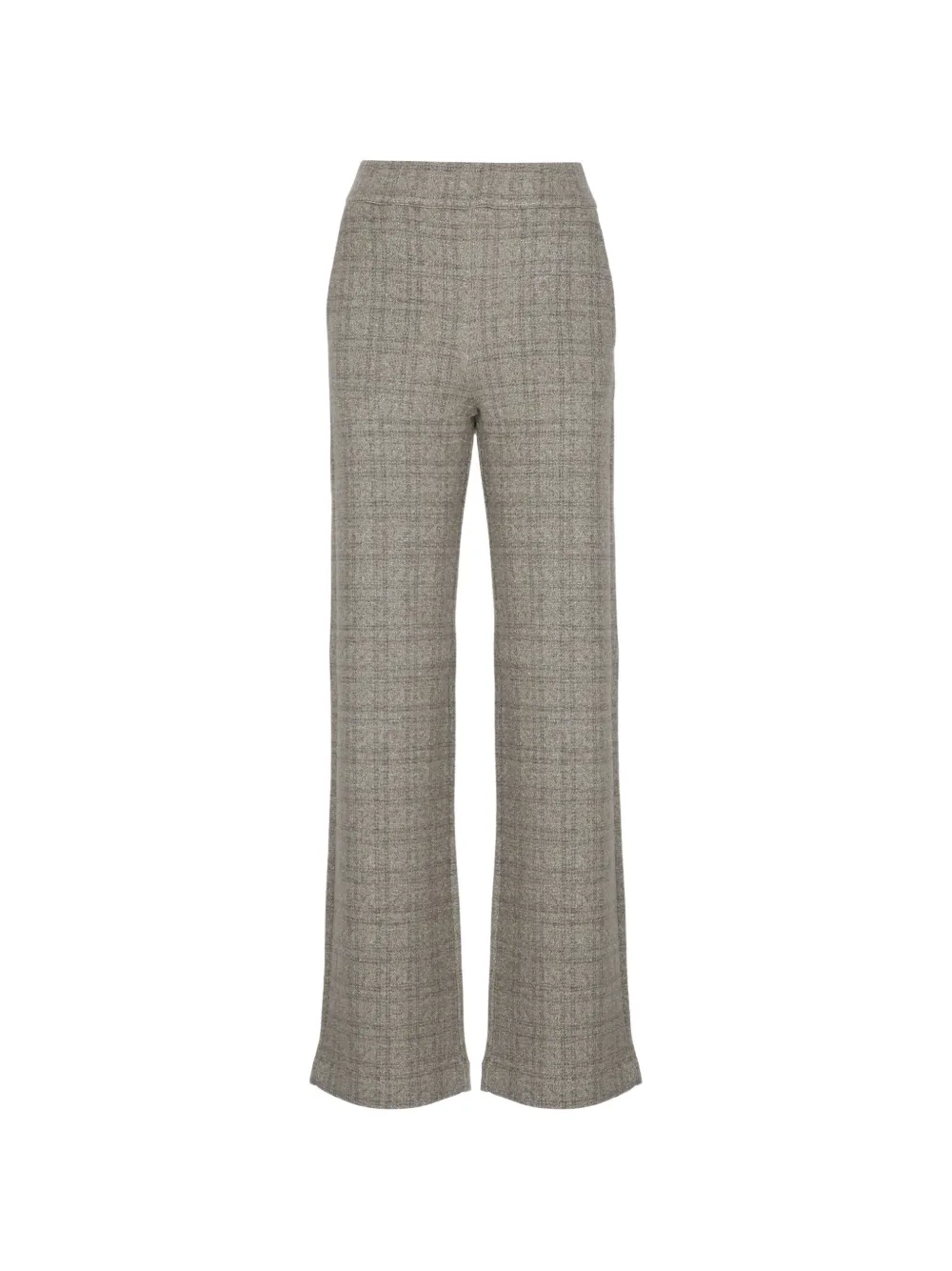 D Exterior Glitter-effect Check-pattern Trousers In Gray