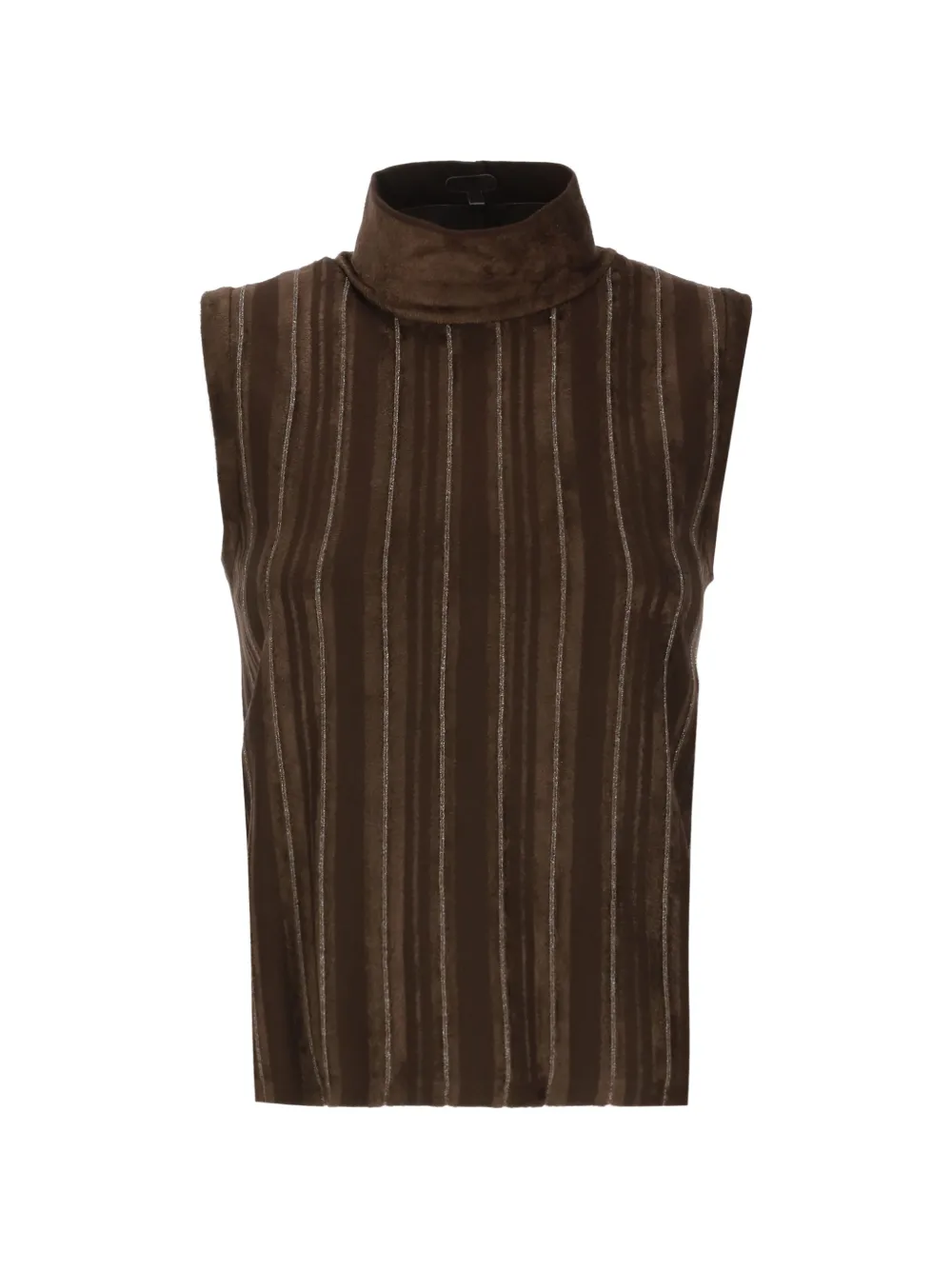 D.Exterior stripe-pattern sleeveless top - Marron D.Exterior stripe-pattern sleeveless top - Marron