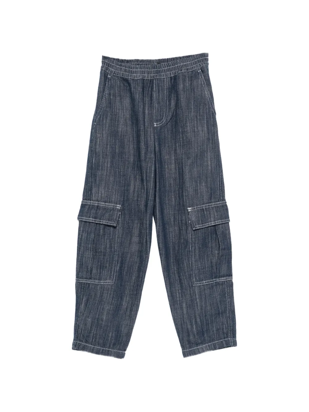 Emporio Armani Kids elasticated cargo pants - Blu