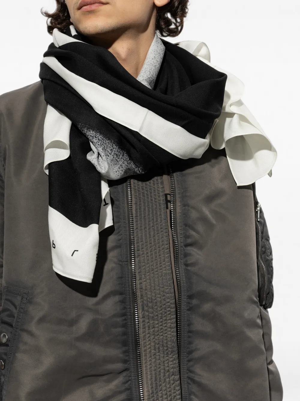 Rick Owens Sjaal met print Zwart