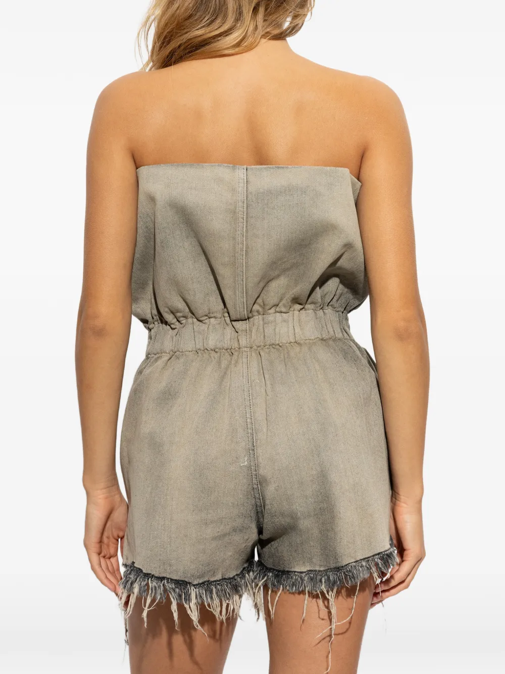 Rick Owens Asymmetrische jumpsuit met gerafelde afwerking Grijs