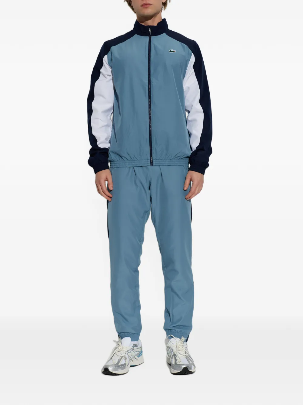 Lacoste Trainingspak met colourblocking en logo-patch Blauw