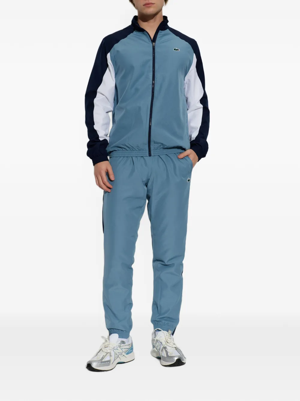 Lacoste Trainingspak met colourblocking en logo-patch Blauw