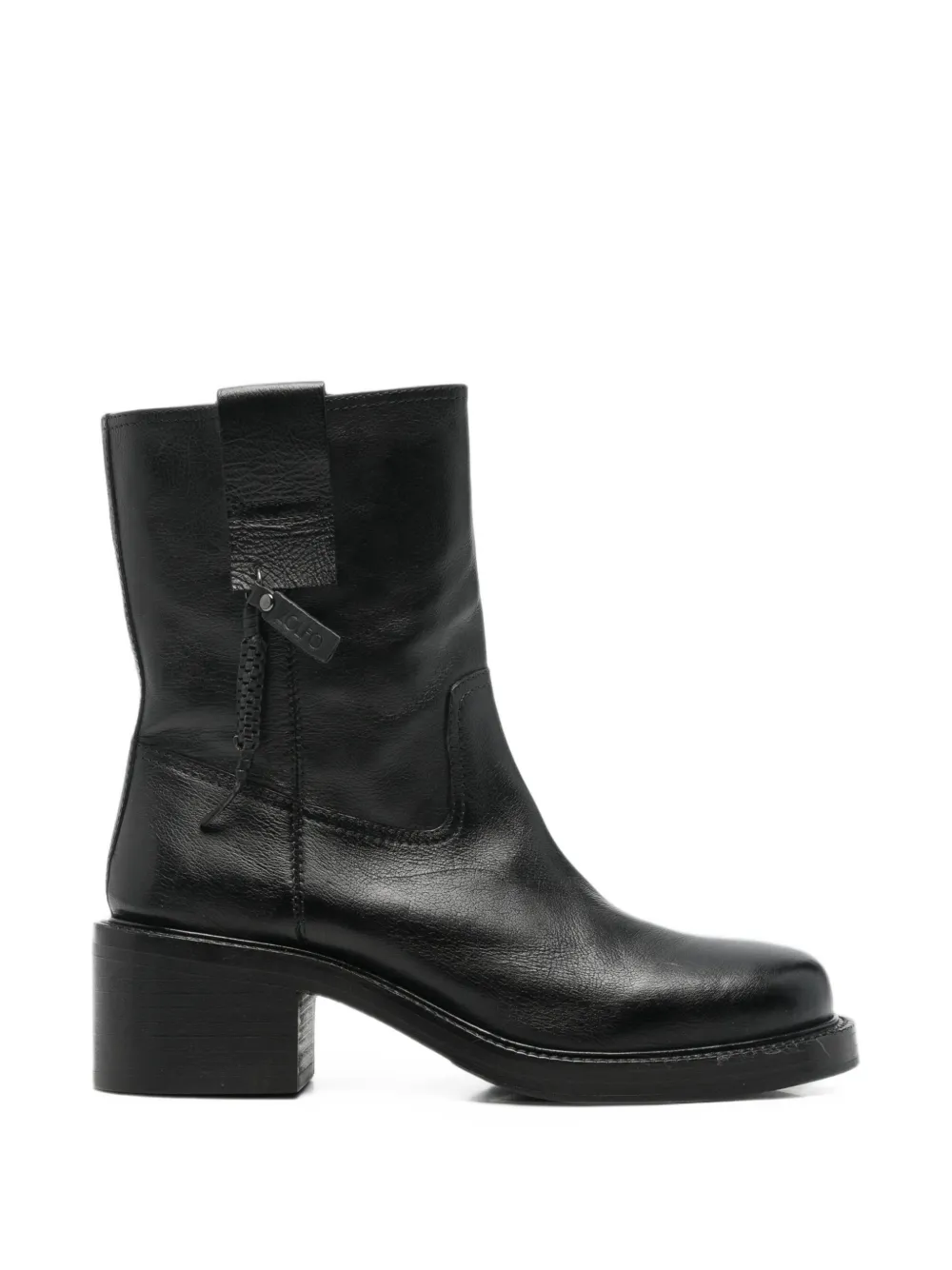 Zolfo Leather Ankle Boots In Black