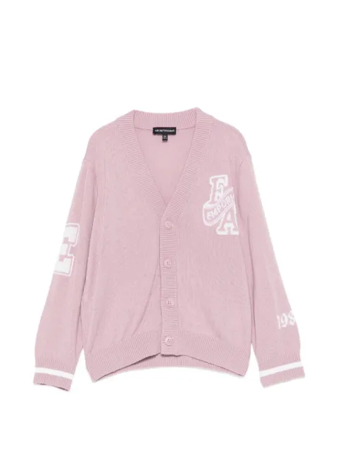 Emporio Armani Kids logo-intarsia knitted cardigan