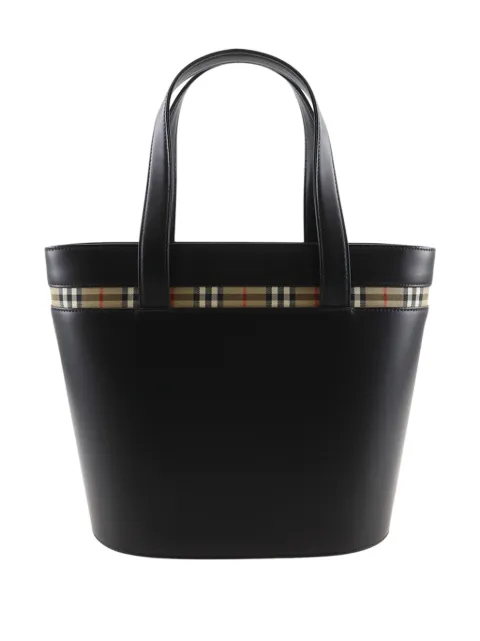Burberry Pre-Owned 2000-2017 House Check Canvas Trimmed Leather handbag