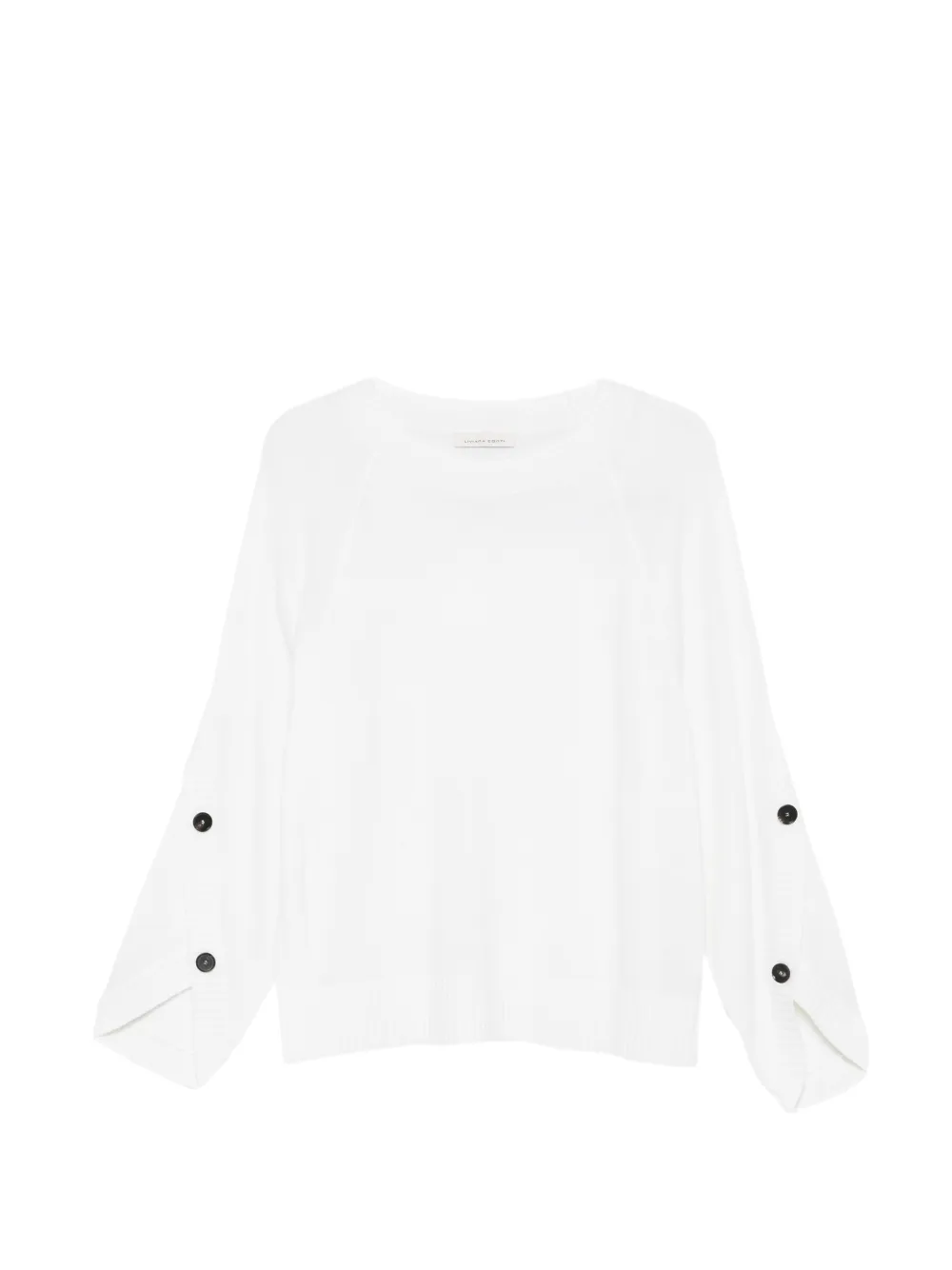Liviana Conti button-detailed raglan-sleeve sweater - Bianco