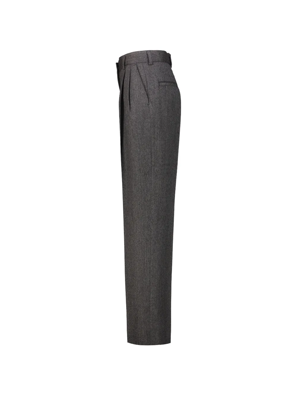 TOTEME Herringbone double-pleat trousers grey melange Grijs