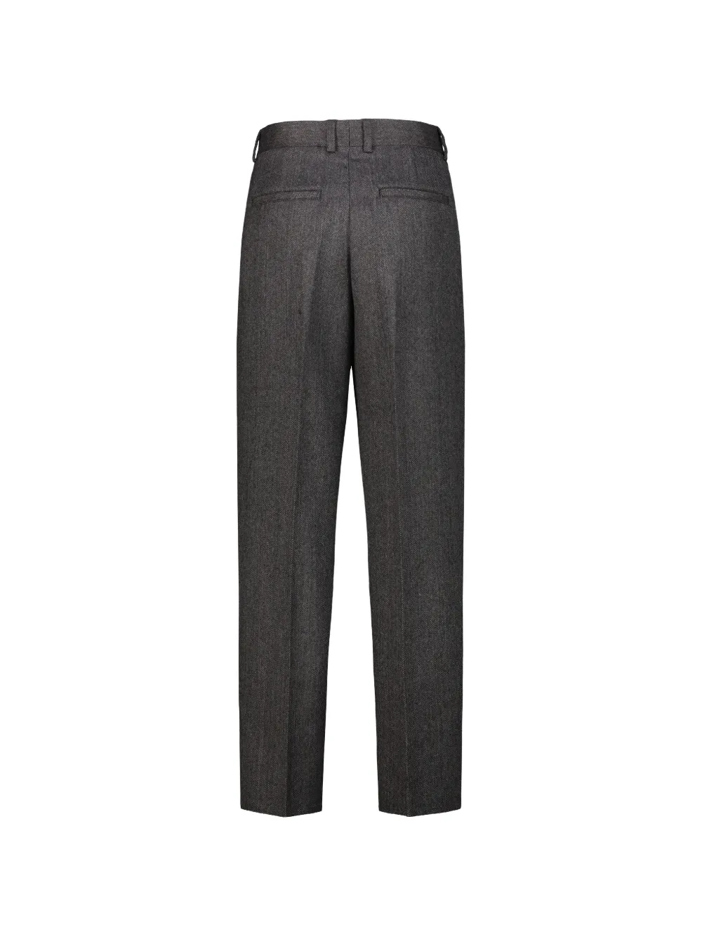 TOTEME Herringbone double-pleat trousers grey melange Grijs