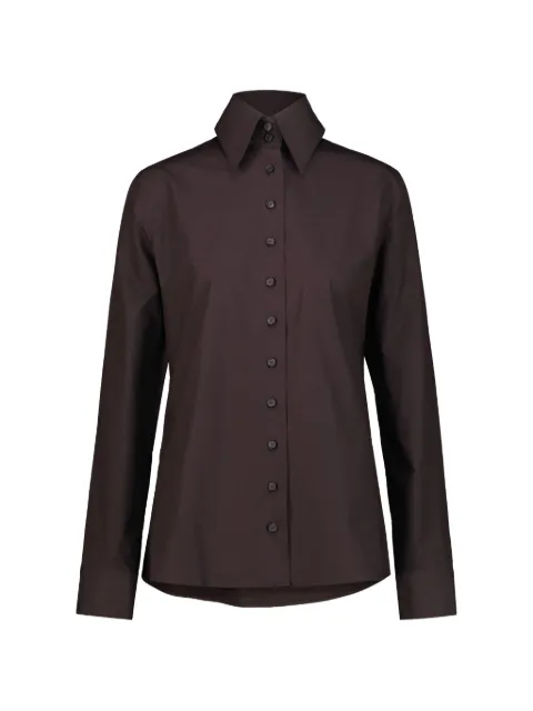 KHAITE Ivy pointed-collar long-sleeve shirt