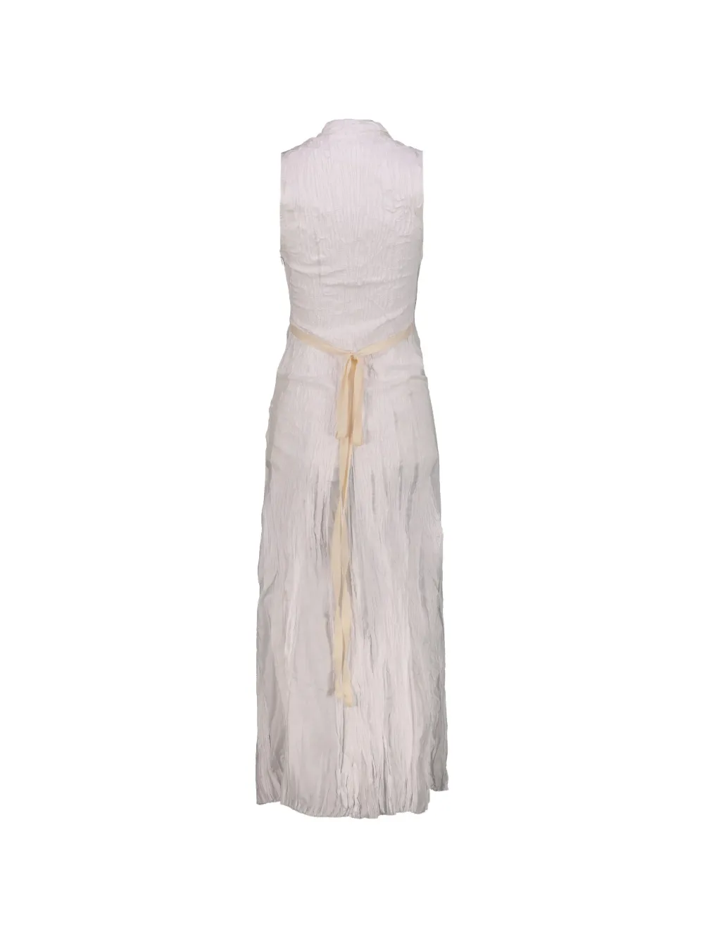 Maison Margiela cowl-neck crinkled maxi dress Wit